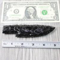 1 Obsidian Ornamental Knife Blade  #5053    Mountain Man Knife