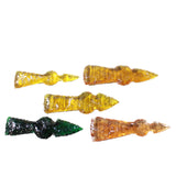 5 Glass Ornamental Tomahawk Heads  #3153    Axe Hatchet Ax