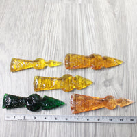 5 Glass Ornamental Tomahawk Heads  #3153    Axe Hatchet Ax
