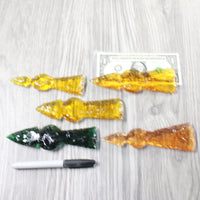 5 Glass Ornamental Tomahawk Heads  #3153    Axe Hatchet Ax