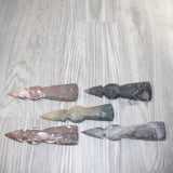 5 Stone Ornamental Tomahawk Heads  #4262    Agate Jasper Axe Hatchet Ax