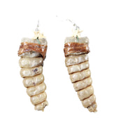 Very Large Rattlesnake Rattle Earrings  #6154  Mountain Man Earrings