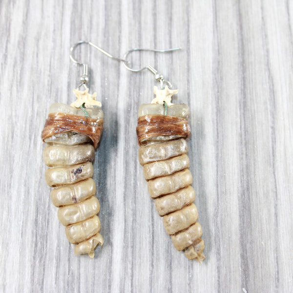 Very Large Rattlesnake Rattle Earrings  #6154  Mountain Man Earrings