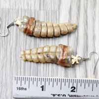 Very Large Rattlesnake Rattle Earrings  #6154  Mountain Man Earrings