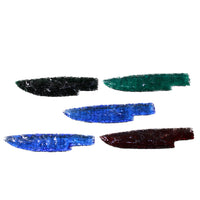 5 Glass Ornamental Knife Blades  #9154   Mountain man knife