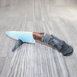 Impala Horn Handle Opalite Blade Ornamental Knife #9262     Mountain Man Knife