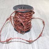 25 Yards of Leather Barbed Wire Antique Brown  Color  # 2562