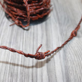 25 Yards of Leather Barbed Wire Antique Brown  Color  # 2562