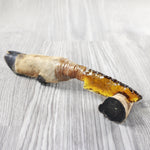 Deer Foot Handle Glass Blade Ornamental Knife #14054    Mountain Man Knife