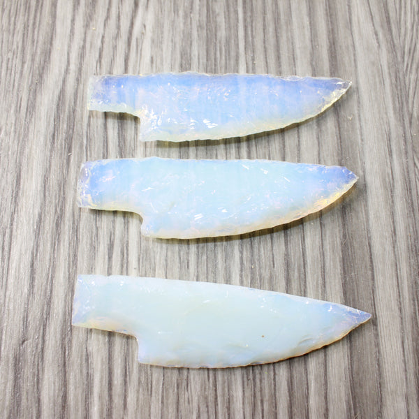 3 Small Opalite Ornamental Knife Blades  #2254    Mountain Man Knife