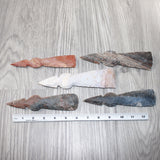 5 Stone Ornamental Tomahawk Heads  #8362    Agate Jasper Axe Hatchet Ax