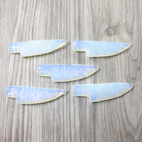 5 Small Opalite Ornamental Knife Blades  #2454    Mountain Man Knife