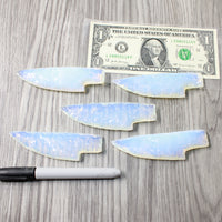 5 Small Opalite Ornamental Knife Blades  #2454    Mountain Man Knife