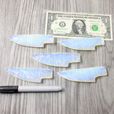 5 Small Opalite Ornamental Knife Blades  #2454    Mountain Man Knife