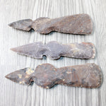 3 Stone Ornamental Tomahawk Heads #9554    Ax Axe Hatchet