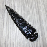 1 Obsidian Ornamental Spearhead  #8562     Arrowhead