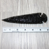1 Obsidian Ornamental Spearhead  #8562     Arrowhead