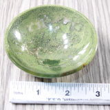 1 Moss Agate Gemstone Trinket Bowl  3 inch diameter #6554