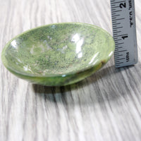 1 Moss Agate Gemstone Trinket Bowl  3 inch diameter #6554