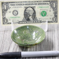 1 Moss Agate Gemstone Trinket Bowl  3 inch diameter #6554