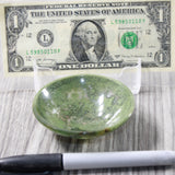 1 Moss Agate Gemstone Trinket Bowl  3 inch diameter #6554
