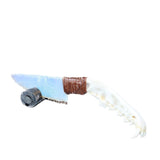 Coyote Jaw Handle Opalite Blade Ornamental Knife #8562     Mountain Man Knife