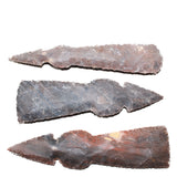 3 Stone Ornamental Tomahawk Heads #8562    Agate Jasper Ax Axe Hatchet