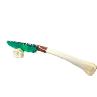 Deer Bone Handle Glass Blade Ornamental Knife #4654    Mountain Man Knife