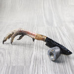 Turkey Foot Handle Obsidian Blade Ornamental Knife #73754  Mountain Man Knife