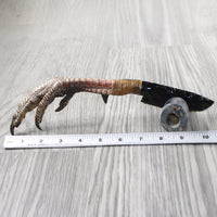 Turkey Foot Handle Obsidian Blade Ornamental Knife #73754  Mountain Man Knife