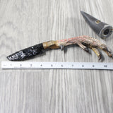 Turkey Foot Handle Obsidian Blade Ornamental Knife #73754  Mountain Man Knife
