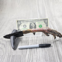 Turkey Foot Handle Obsidian Blade Ornamental Knife #73754  Mountain Man Knife