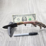 Turkey Foot Handle Obsidian Blade Ornamental Knife #73754  Mountain Man Knife
