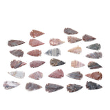 25 Large Stone Ornamental Arrowheads  #4662     Agate Jasper Arrowheads