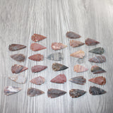 25 Large Stone Ornamental Arrowheads  #4662     Agate Jasper Arrowheads