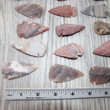 25 Large Stone Ornamental Arrowheads  #4662     Agate Jasper Arrowheads