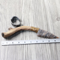 Ghostwood Handle Stone Blade Ornamental Knife #33754    Mountain Man Knife