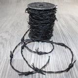 25 Yards of Leather Barbed Wire  Antique Black Color  #2562