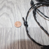 25 Yards of Leather Barbed Wire  Antique Black Color  #2562