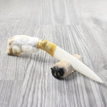 Rabbit Foot Handle Bone Blade Ornamental Knife #23454    Mountain Man Knife