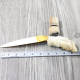 Rabbit Foot Handle Bone Blade Ornamental Knife #23454    Mountain Man Knife