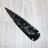 1 Obsidian Ornamental Spearhead  #7762     Arrowhead