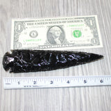 1 Obsidian Ornamental Spearhead  #7762     Arrowhead