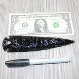 1 Obsidian Ornamental Spearhead  #7762     Arrowhead