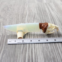 Muskrat Skull Handle Opalite Blade Ornamental Knife #3954    Mountain Man Knife