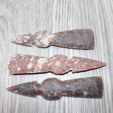 3 Stone Ornamental Tomahawk Heads #6762    Agate Jasper Ax Axe Hatchet