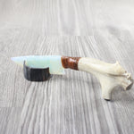 Reindeer Antler Crown Handle Opalite Blade Ornamental Knife #1954    Mountain Man Knife