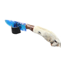 Coyote Foot Handle Glass Blade Ornamental Knife #1054    Mountain Man Knife