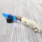 Coyote Foot Handle Glass Blade Ornamental Knife #1054    Mountain Man Knife