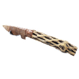 Cholla Cactus Wood Handle Stone Blade Ornamental Knife #0054    Mountain Man Knife